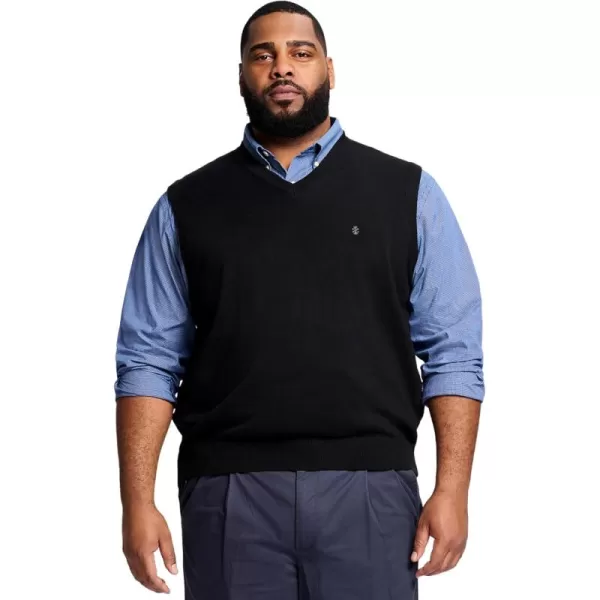 IZOD Men's Big and Tall Premium Essentials Solid V-Neck 12 Gauge Vest Pullover