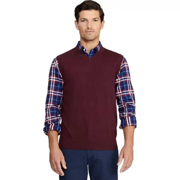 IZOD Men's Big and Tall Premium Essentials Solid V-Neck 12 Gauge Vest Pullover
