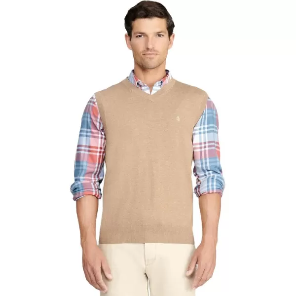 IZOD Men's Big and Tall Premium Essentials Solid V-Neck 12 Gauge Vest Pullover