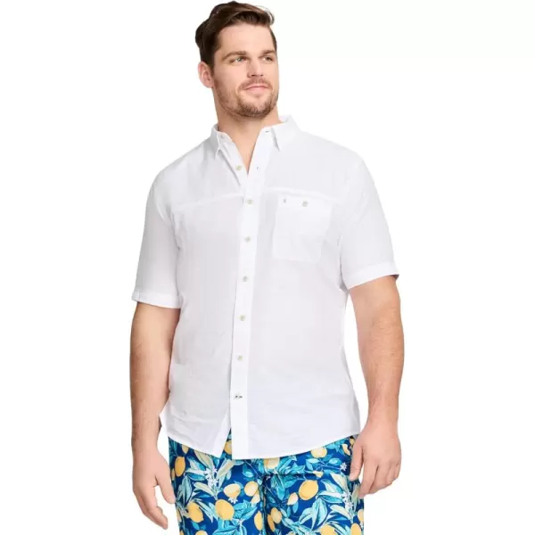 IZOD Men's Big and Tall Saltwater Dockside Short Sleeve Button Down Shirt