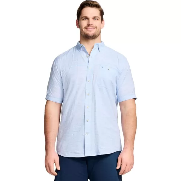 IZOD Men's Big and Tall Saltwater Dockside Short Sleeve Button Down Shirt
