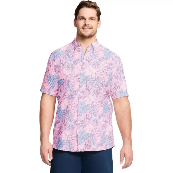 IZOD Men's Big and Tall Saltwater Dockside Short Sleeve Button Down Shirt