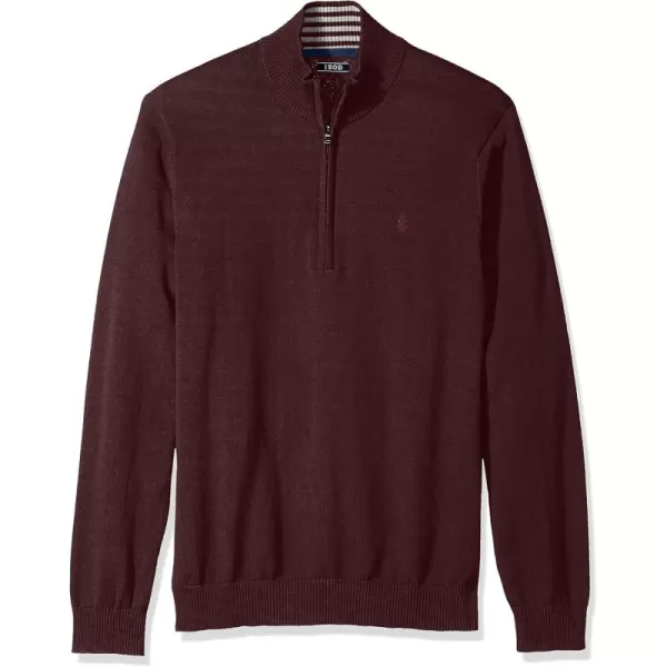 IZOD Men's Premium Essentials Quarter Zip Solid 12 Gauge Sweater