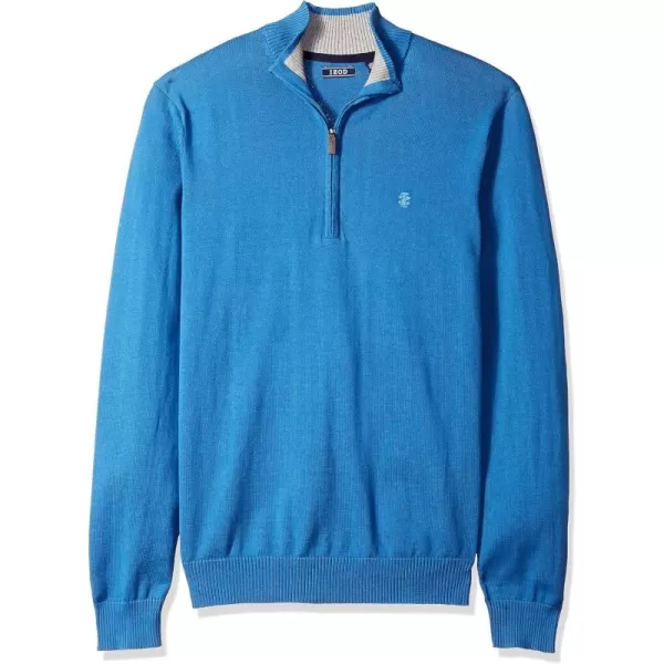 IZOD Men's Premium Essentials Quarter Zip Solid 12 Gauge Sweater