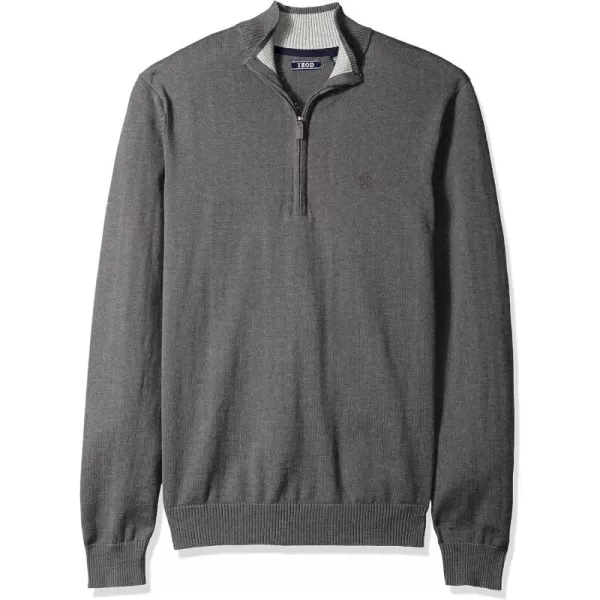 IZOD Men's Premium Essentials Quarter Zip Solid 12 Gauge Sweater