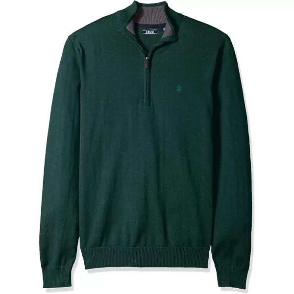 IZOD Men's Premium Essentials Quarter Zip Solid 12 Gauge Sweater