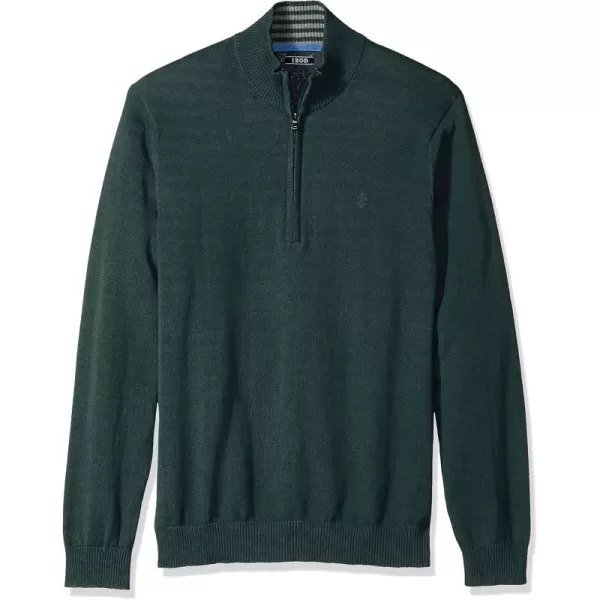 IZOD Men's Premium Essentials Quarter Zip Solid 12 Gauge Sweater