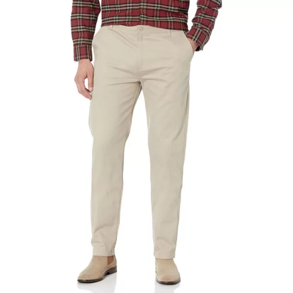 IZOD Men's Young Uniform Twill Khaki Pants, Flat Front &amp; Comfortable Waistband, Stretch Fabric