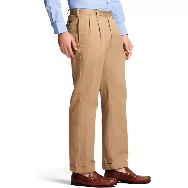 IZOD Men's American Chino Double Pleated Classic Fit Pant