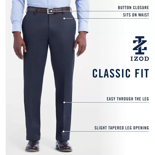 IZOD Men's American Chino Flat Front Classic Fit Pant