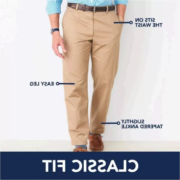IZOD Men's American Chino Flat Front Classic Fit Pant