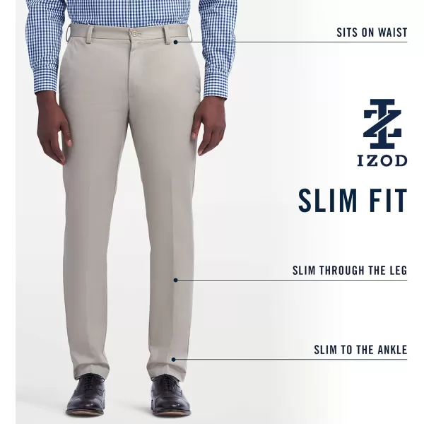 IZOD Men's American Chino Flat Front Slim Fit Pant
