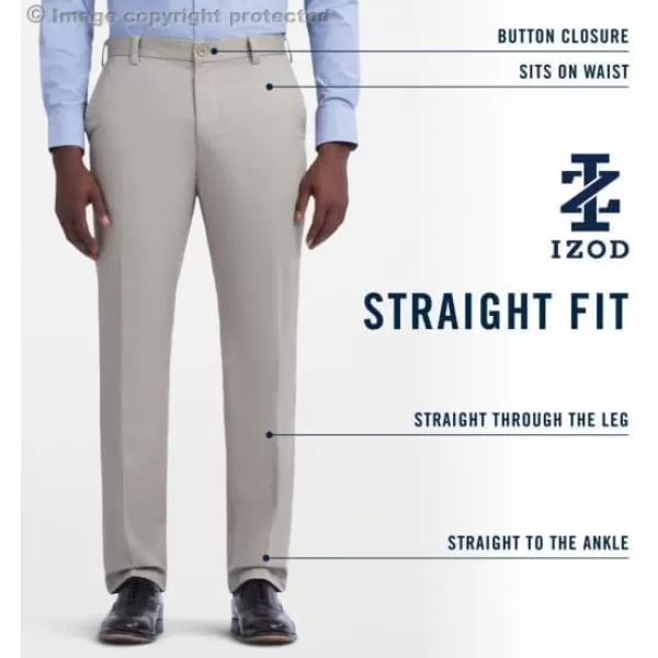 IZOD Men's American Chino Flat Front Straight Fit Pant