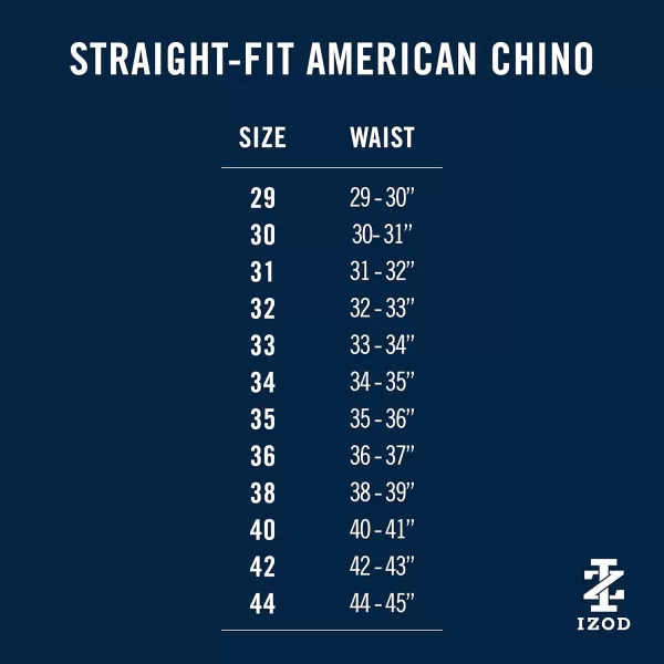 IZOD Men's American Chino Flat Front Straight Fit Pant