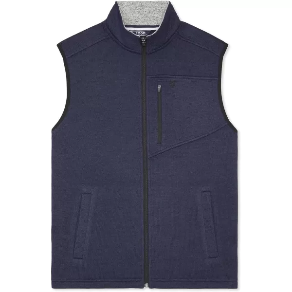 IZOD Men's Big and Tall Advantage Performance Full Zip Sweater Fleece Vest