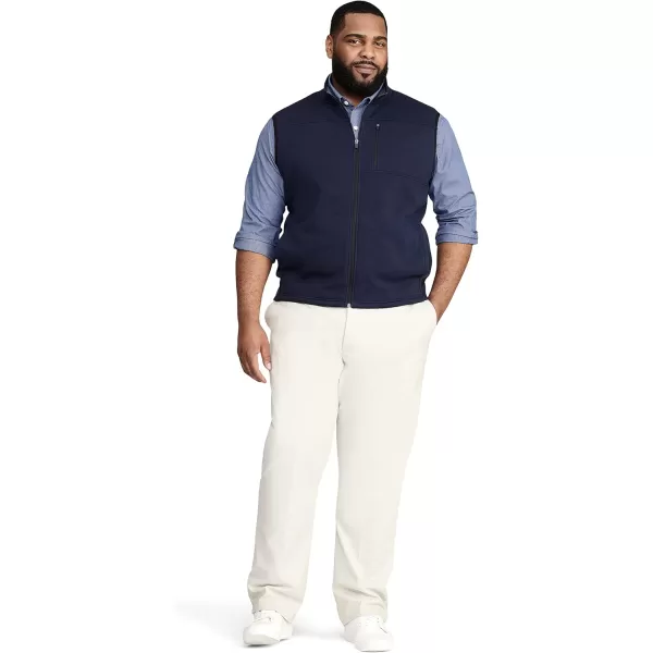 IZOD Men's Big and Tall Advantage Performance Full Zip Sweater Fleece Vest