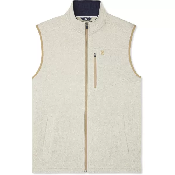 IZOD Men's Big and Tall Advantage Performance Full Zip Sweater Fleece Vest