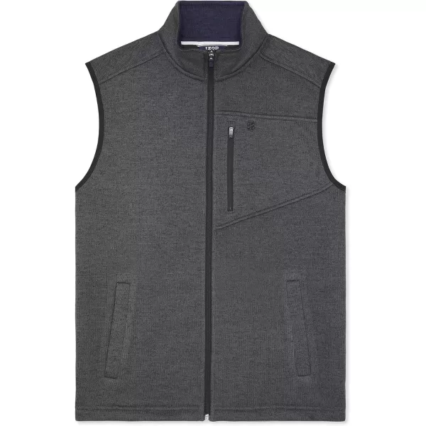 IZOD Men's Big and Tall Advantage Performance Full Zip Sweater Fleece Vest