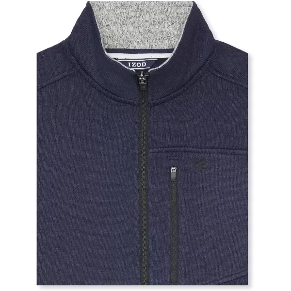IZOD Men's Big and Tall Advantage Performance Full Zip Sweater Fleece Vest