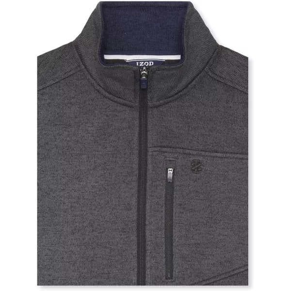 IZOD Men's Big and Tall Advantage Performance Full Zip Sweater Fleece Vest