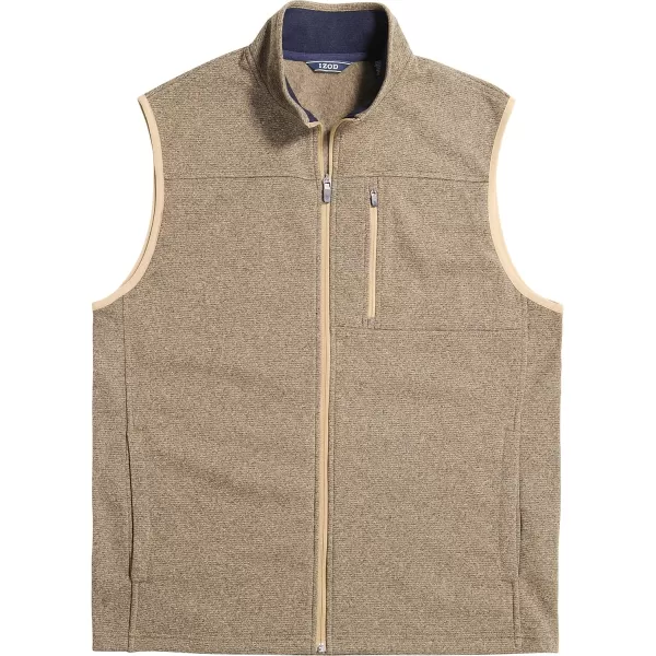IZOD Men's Big and Tall Advantage Performance Full Zip Sweater Fleece Vest