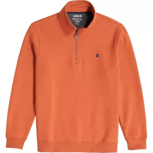 IZOD Men's Big and Tall Advantage Performance Quarter Zip Fleece Pullover Sweatshirt