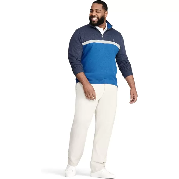 IZOD Men's Big and Tall Advantage Performance Quarter Zip Fleece Pullover Sweatshirt