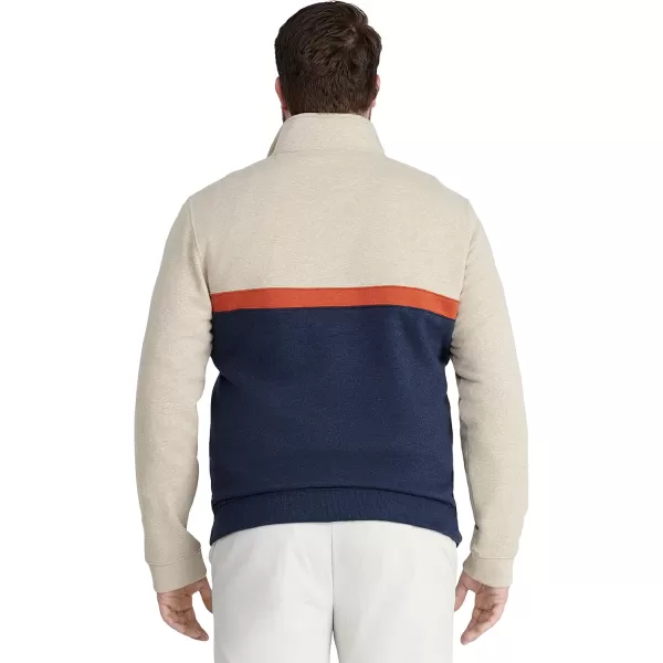 IZOD Men's Big and Tall Advantage Performance Quarter Zip Fleece Pullover Sweatshirt