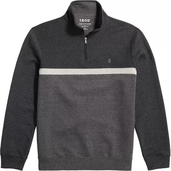 IZOD Men's Big and Tall Advantage Performance Quarter Zip Fleece Pullover Sweatshirt