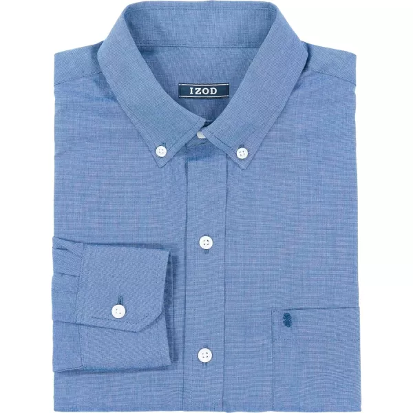 IZOD Men's Big and Tall Button Down Long Sleeve Stretch Performance Solid Shirt