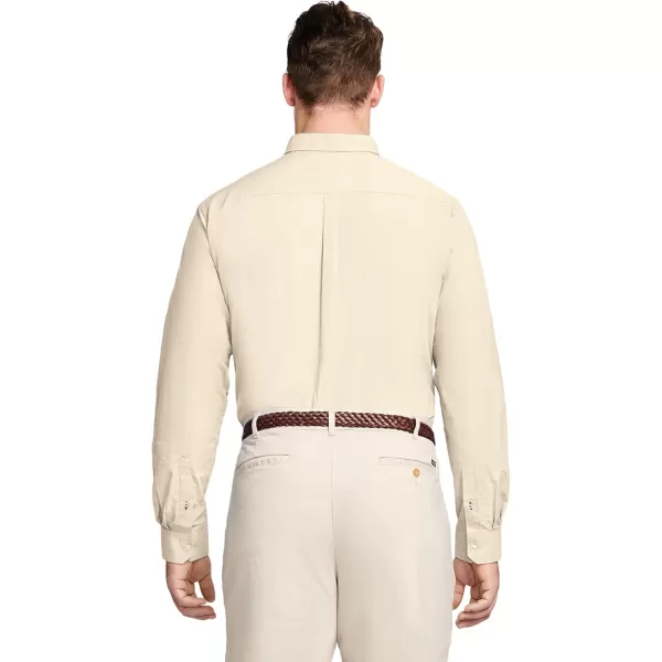 IZOD Men's Big and Tall Button Down Long Sleeve Stretch Performance Solid Shirt