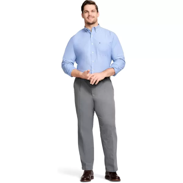 IZOD Men's Big and Tall Button Down Long Sleeve Stretch Performance Solid Shirt