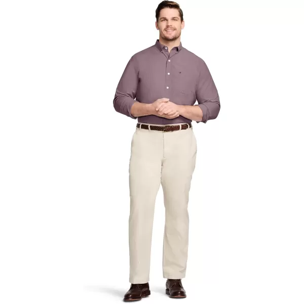 IZOD Men's Big and Tall Button Down Long Sleeve Stretch Performance Solid Shirt