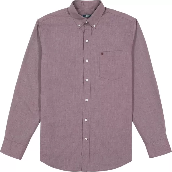 IZOD Men's Big and Tall Button Down Long Sleeve Stretch Performance Solid Shirt