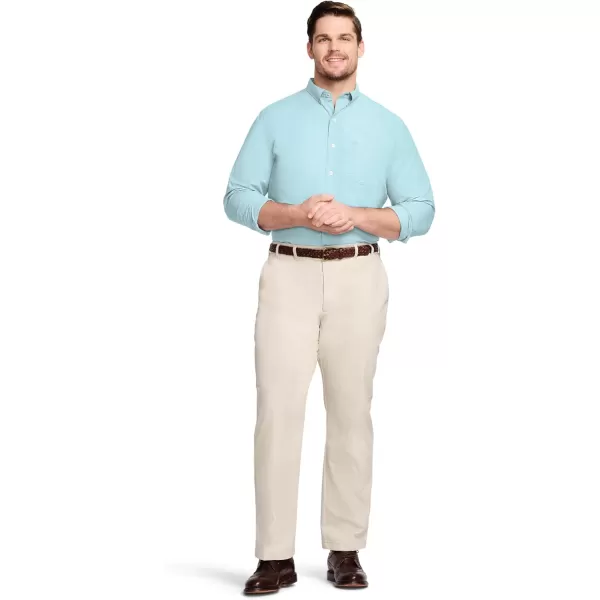 IZOD Men's Big and Tall Button Down Long Sleeve Stretch Performance Solid Shirt