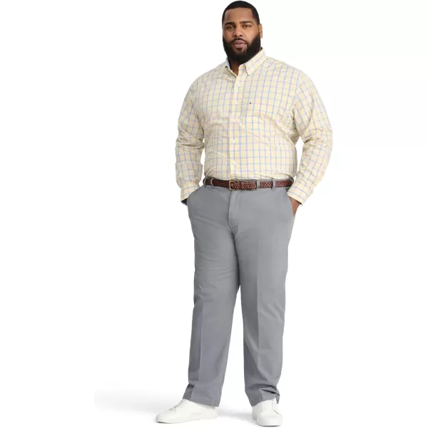 IZOD Men's Big and Tall Performance Comfort Long Sleeve Plaid Button Down