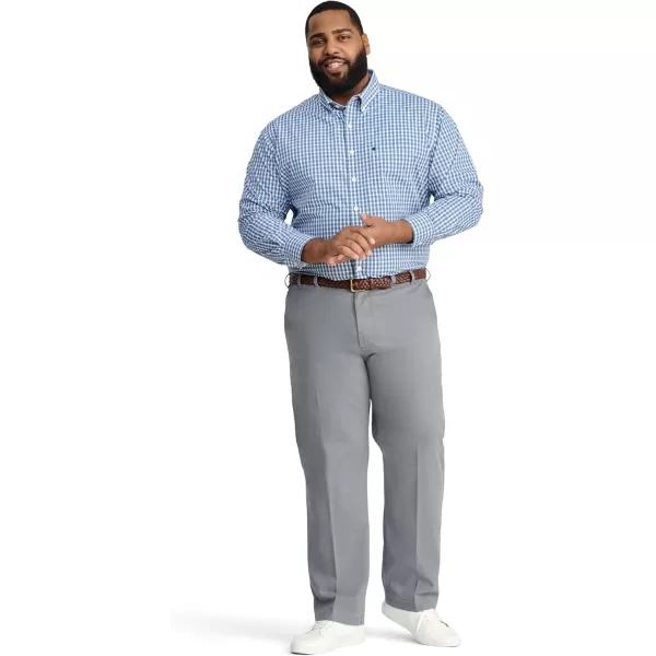 IZOD Men's Big and Tall Performance Comfort Long Sleeve Plaid Button Down
