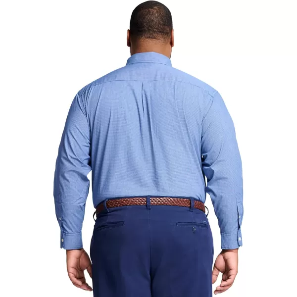 IZOD Men's Big and Tall Performance Comfort Long Sleeve Plaid Button Down