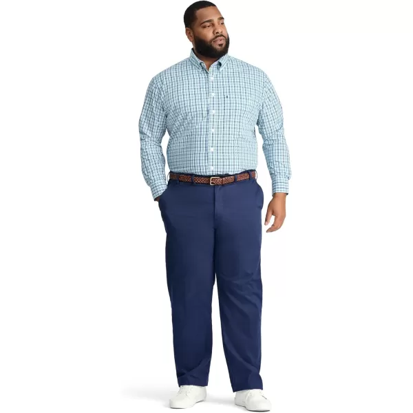 IZOD Men's Big and Tall Performance Comfort Long Sleeve Plaid Button Down
