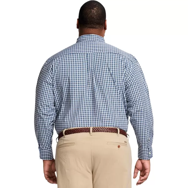 IZOD Men's Big and Tall Performance Comfort Long Sleeve Plaid Button Down