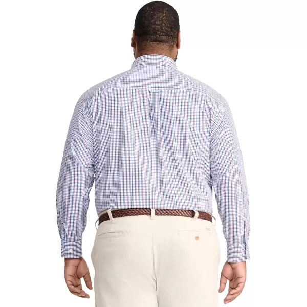 IZOD Men's Big and Tall Performance Comfort Long Sleeve Plaid Button Down