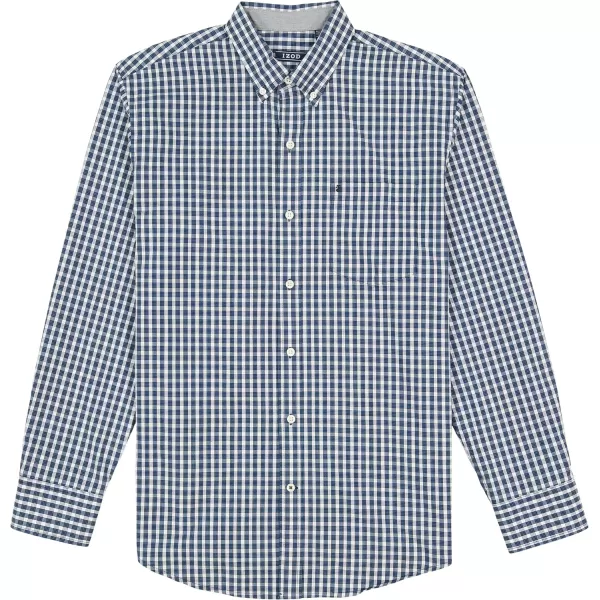 IZOD Men's Big and Tall Performance Comfort Long Sleeve Plaid Button Down
