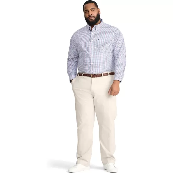 IZOD Men's Big and Tall Performance Comfort Long Sleeve Plaid Button Down
