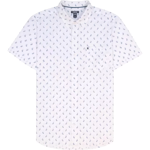 IZOD Men's Breeze Short Sleeve Button Down Patterned Shirt