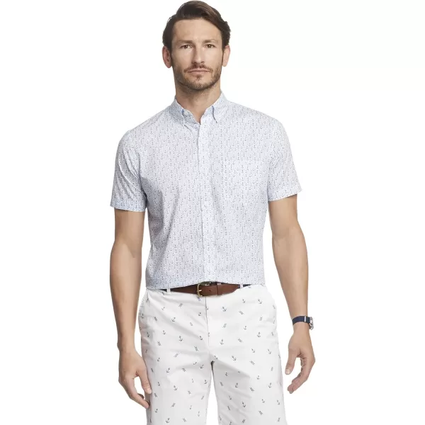 IZOD Men's Breeze Short Sleeve Button Down Patterned Shirt