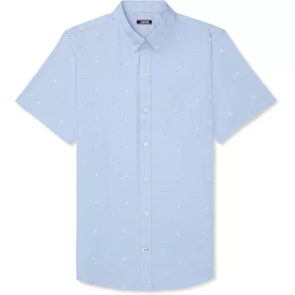 IZOD Men's Breeze Short Sleeve Button Down Patterned Shirt