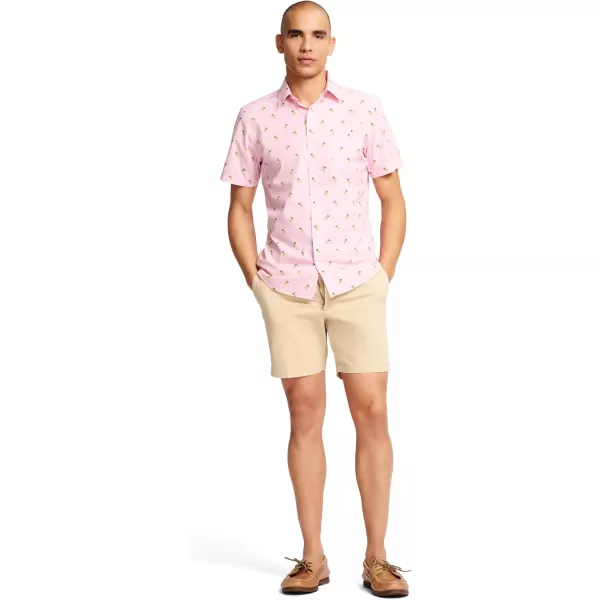 IZOD Men's Breeze Short Sleeve Button Down Patterned Shirt