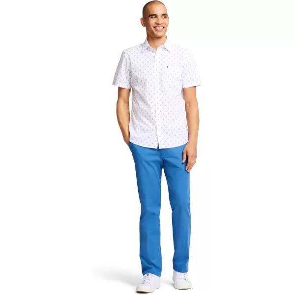 IZOD Men's Breeze Short Sleeve Button Down Patterned Shirt