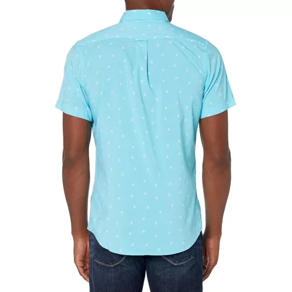IZOD Men's Breeze Short Sleeve Button Down Patterned Shirt
