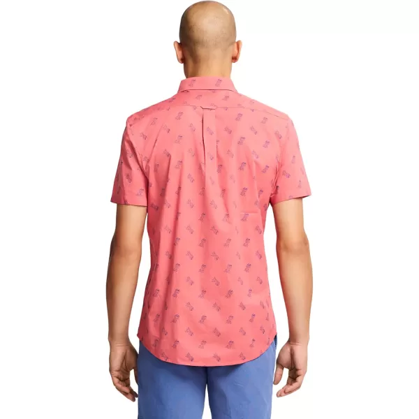 IZOD Men's Breeze Short Sleeve Button Down Patterned Shirt